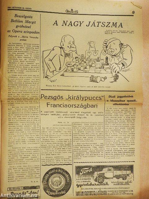 8 Órai Ujság 1938. október 25.