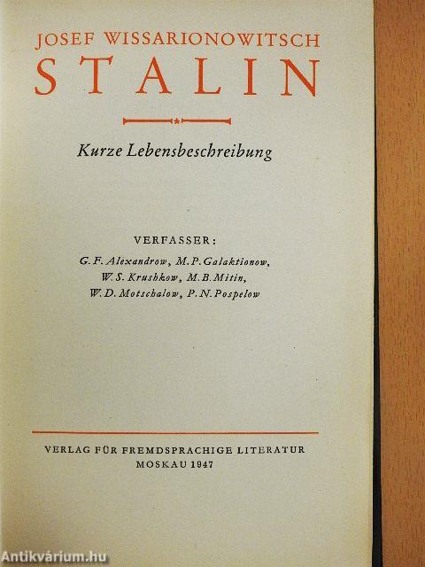Josef Wissarionowitsch Stalin
