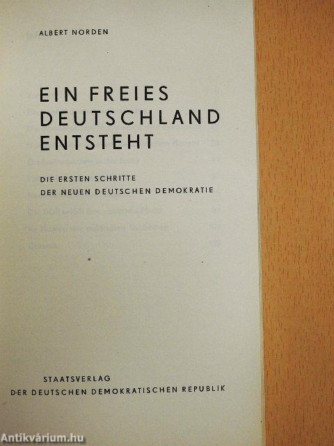 Ein freies Deutschland entsteht