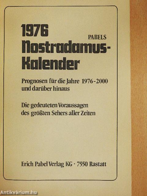 Pabels Nostradamus Kalender 1976