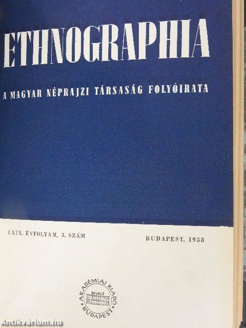Ethnographia 1958. 1-4. szám