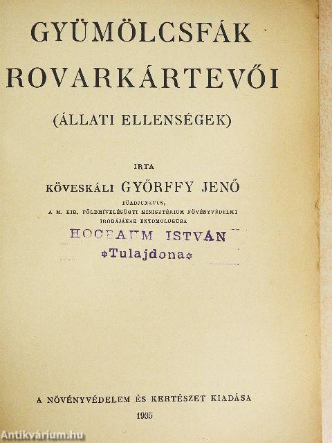 Gyümölcsfák rovarkártevői