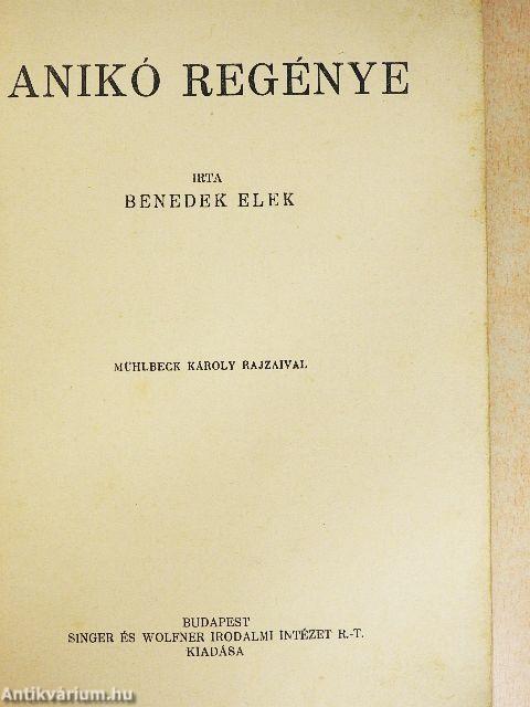 Anikó regénye