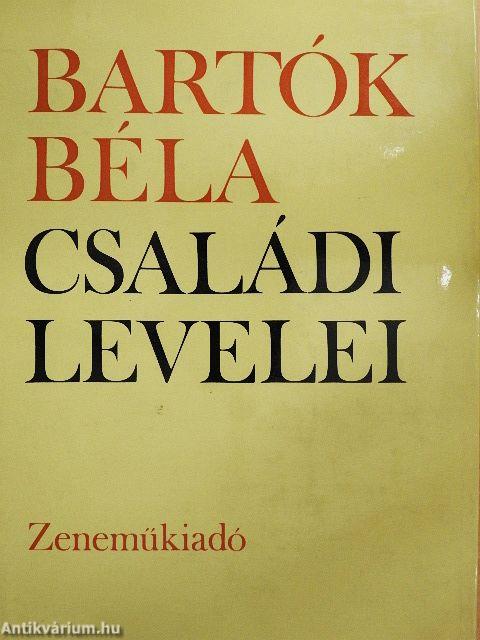 Bartók Béla családi levelei
