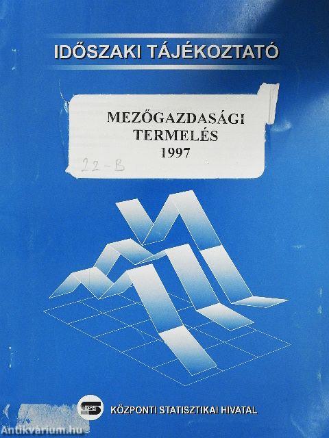 Mezőgazdasági termelés 1997