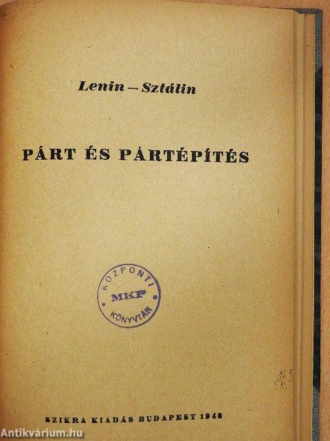 Párt és pártépítés