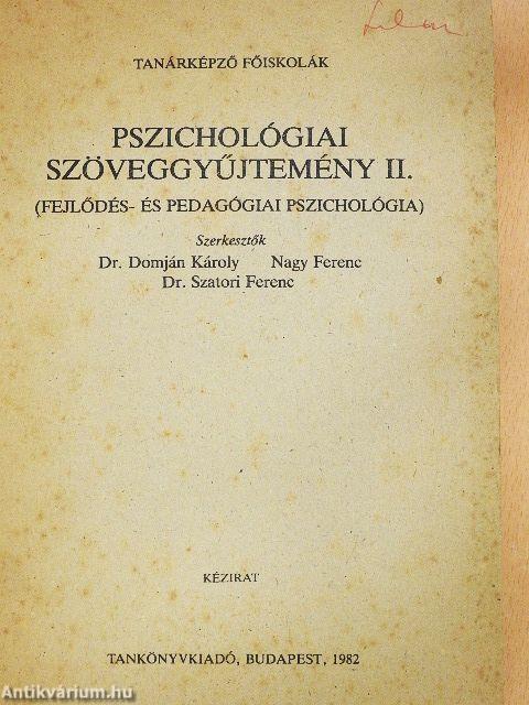 Pszichológiai szöveggyűjtemény II.