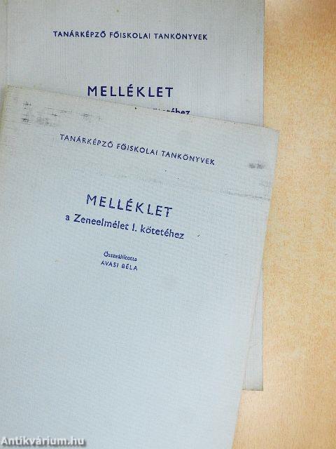 Melléklet a Zeneelmélet I. kötetéhez/Melléklet a Zeneelmélet II. kötetéhez