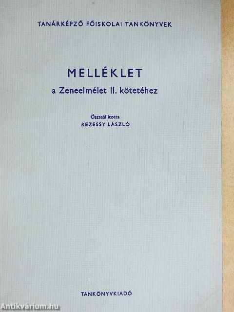 Melléklet a Zeneelmélet I. kötetéhez/Melléklet a Zeneelmélet II. kötetéhez