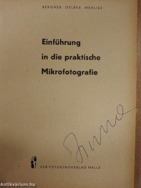 Einführung in die praktische Mikrofotografie