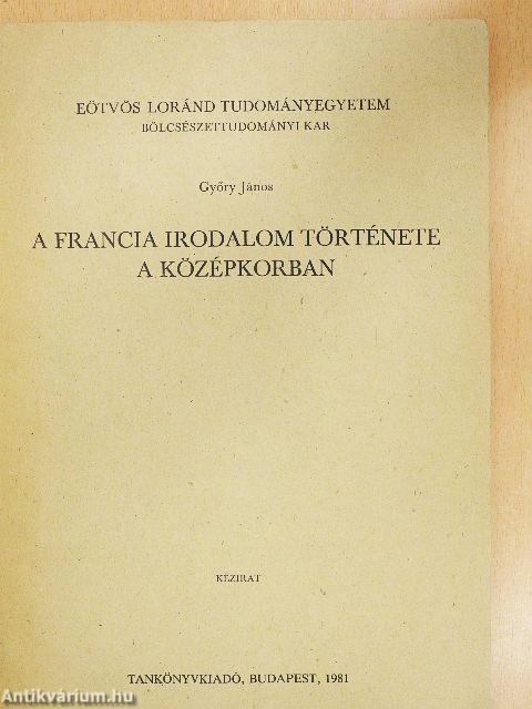 A francia irodalom története a középkorban