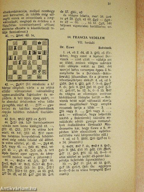 Botvinnik győzelme a világbajnoki küzdelemben