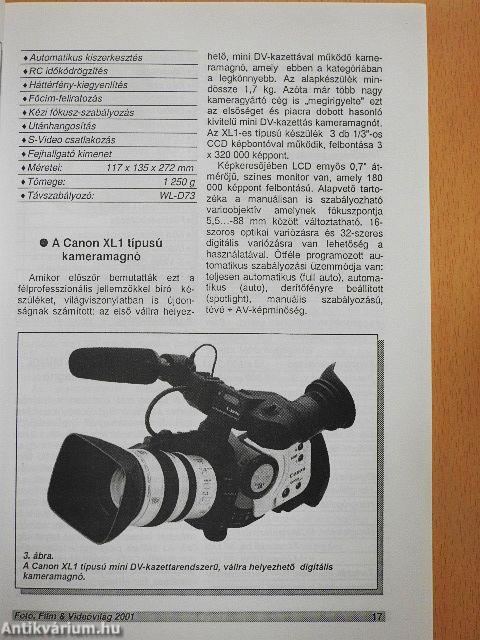 Fotó, Film & Videóvilág 2001