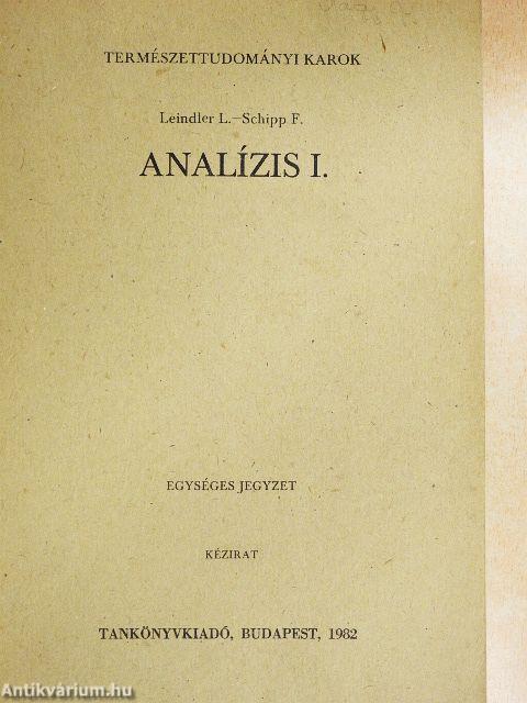 Analízis I. 