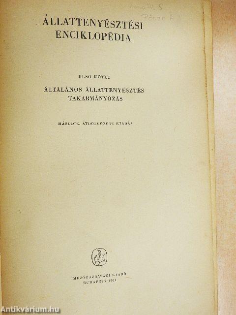 Állattenyésztési enciklopédia 1-3.