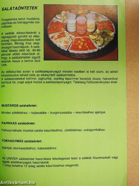 Ételízesítők ismertető füzete