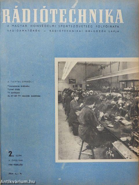 Rádiótechnika 1960. (nem teljes évfolyam)
