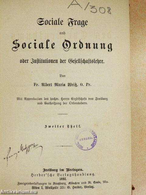 Sociale Frage und Sociale Ordnung II. (gótbetűs) (töredék)