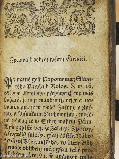 Pisné duchowni, staré i nowé/Modlitby nábozné/Pridawek pronikawych nowych y nekterych starych Pisni (gótbetűs)