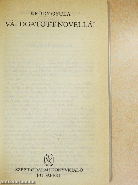 Krúdy Gyula válogatott novellái