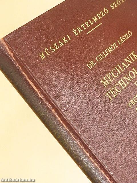 Mechanikai technológia I-II.