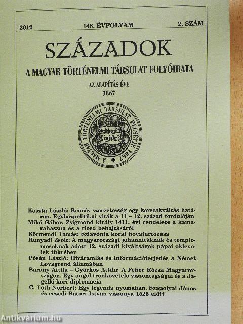 Századok 2012/2.