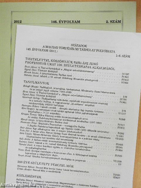 Századok 2012/2.
