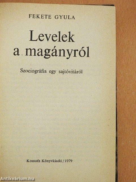 Levelek a magányról