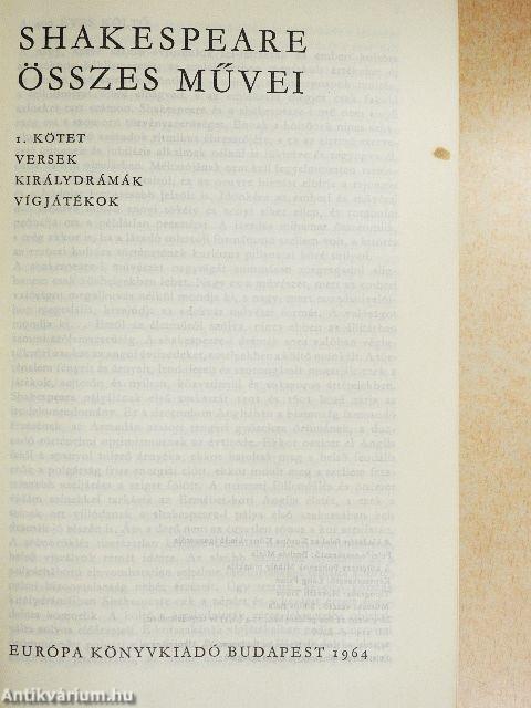 Shakespeare összes művei I-II.