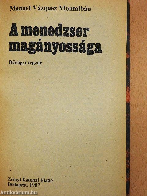 A menedzser magányossága