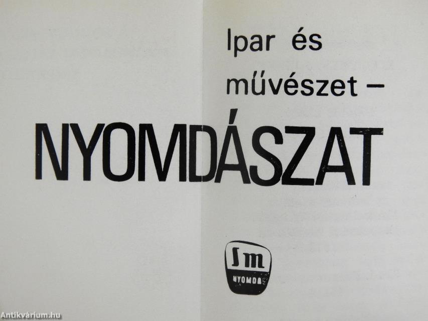 Ipar és művészet - nyomdászat (minikönyv)