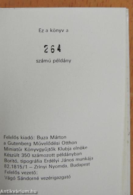 Fejezetek a magyar repülés történetéből 1-2. (minikönyv) (számozott)