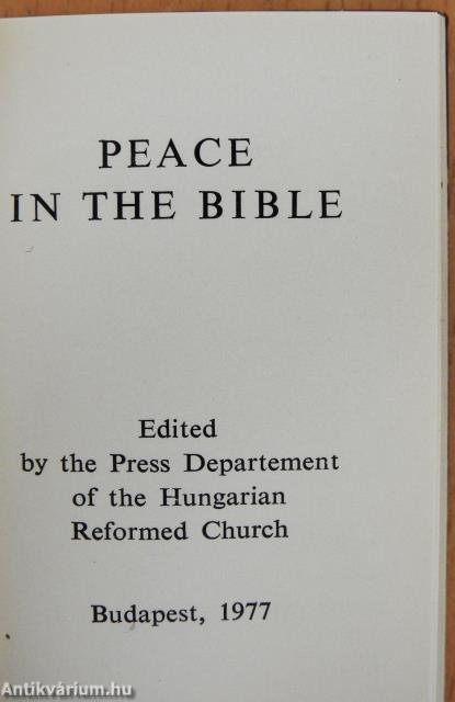 Peace in the Bible (minikönyv)