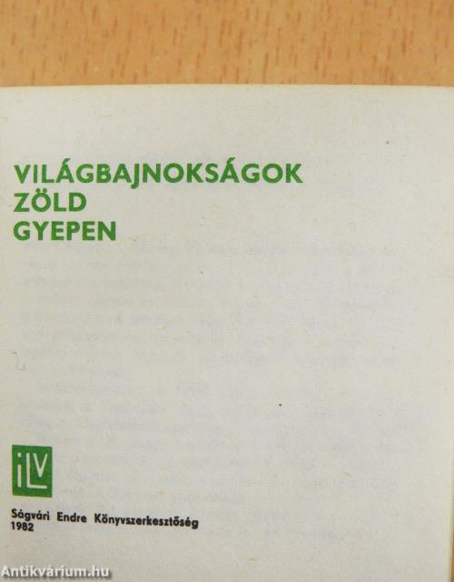 Világbajnokságok zöld gyepen (minikönyv) (számozott)