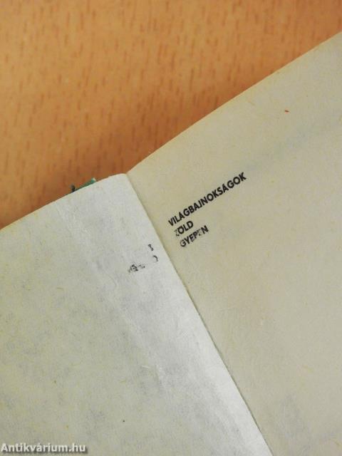Világbajnokságok zöld gyepen (minikönyv) (számozott)