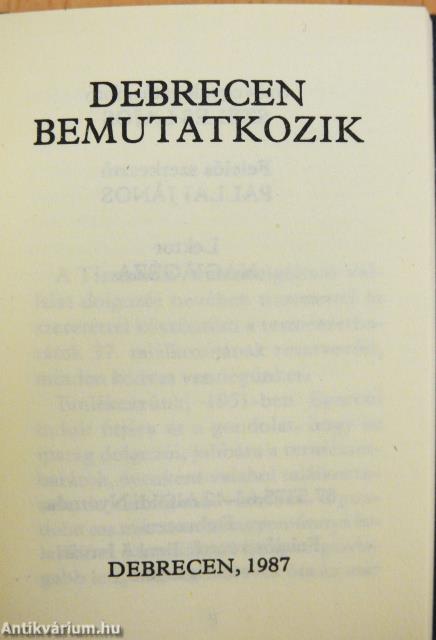 Debrecen bemutatkozik (minikönyv)