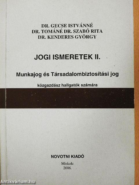 Jogi ismeretek II.