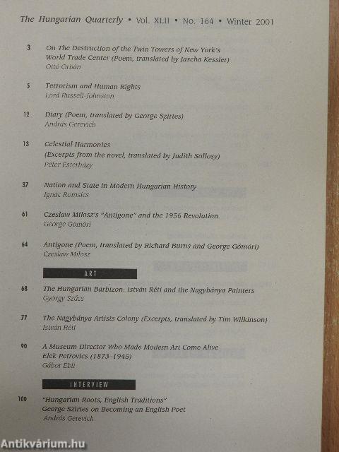 The Hungarian Quarterly Winter 2001