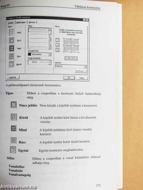 Szövegszerkesztő Word 97'