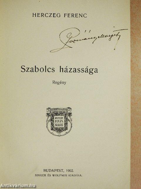 Szabolcs házassága