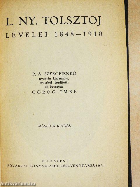 L. Ny. Tolsztoj levelei