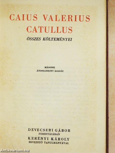 Caius Valerius Catullus összes költeményei