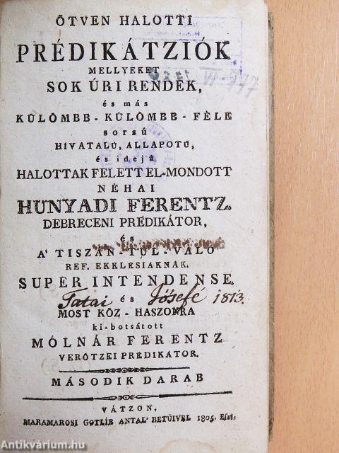 Ötven halotti prédikátziók II.