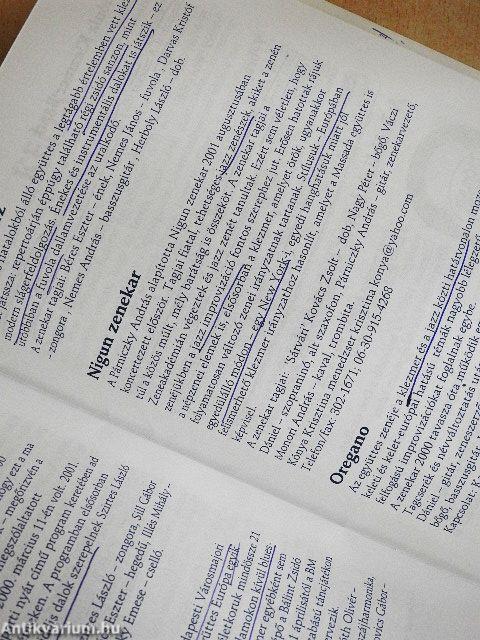 Magyar Zsidó Könyvnapok 2001. augusztus 26-30.