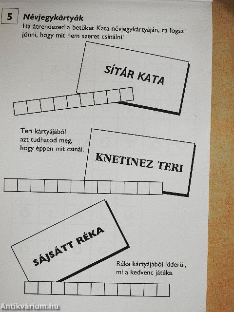 Agyafúrt betűrejtvények