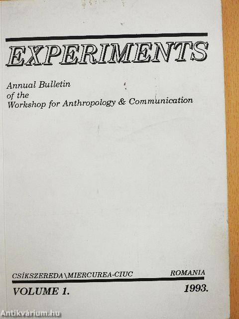 Experiments 1993. Volume 1. 