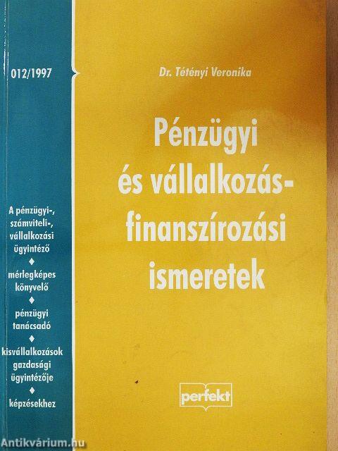 Pénzügyi és vállalkozásfinanszírozási ismeretek
