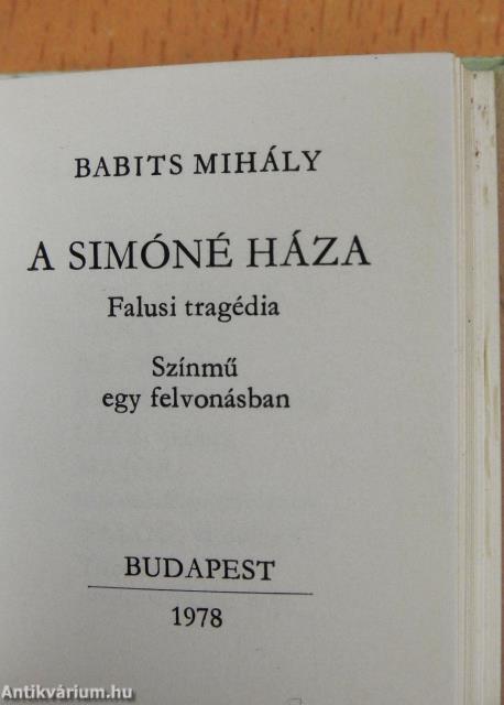 A Simóné háza (minikönyv)