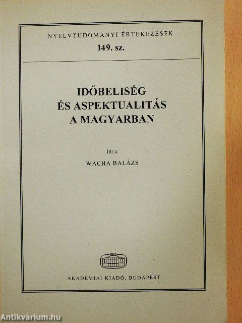 Időbeliség és aspektualitás a magyarban