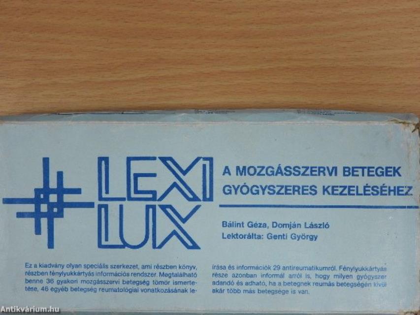Lexilux a mozgásszervi betegek gyógyszeres kezeléséhez